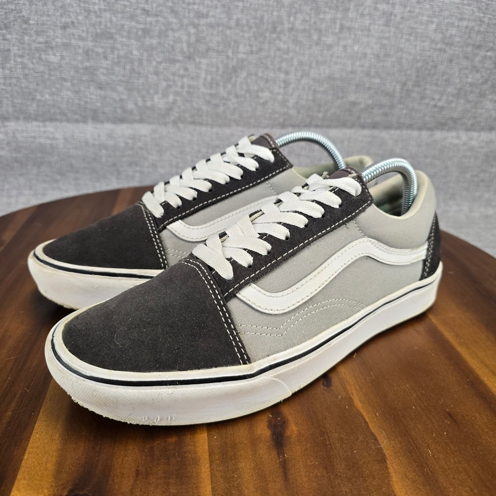 Vans Old Skool Grey Charcoal Suede Canvas Low Top Sneakers Womens 10 Mens 8.5 - Picture 3 of 14